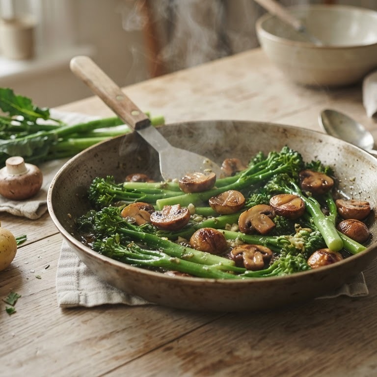 Bimi met champignons recept