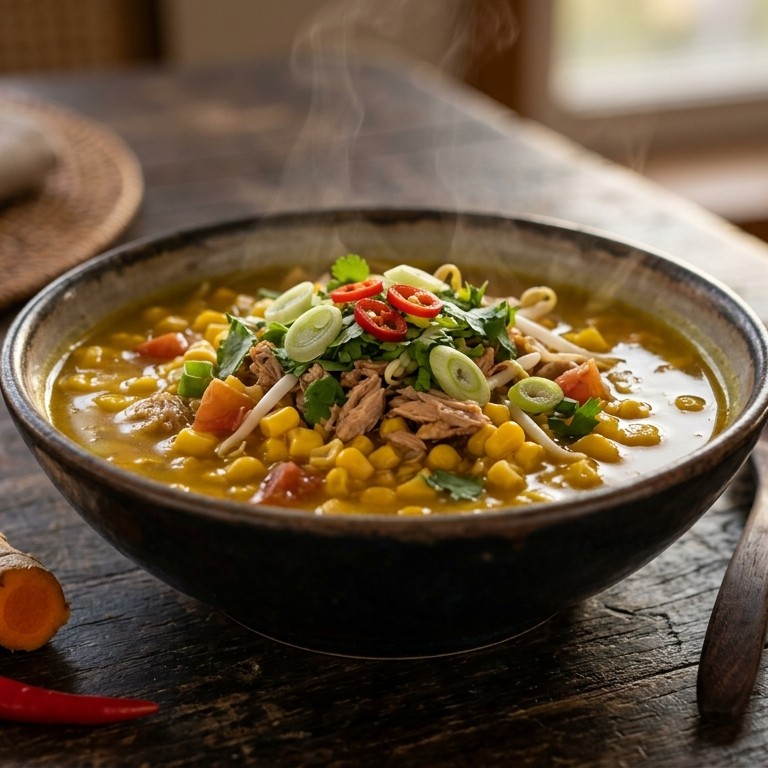 Binte Bilo Huta (soep met mais en tonijn) recept