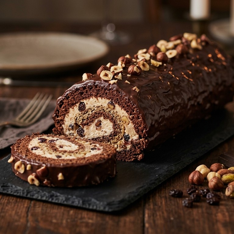 Biscuitrol met chocolade recept