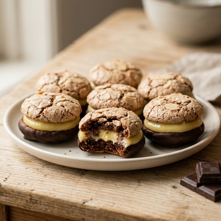 Bitterkoekjes met citroencreme recept