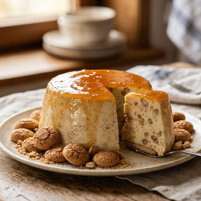 Bitterkoekjespudding recept