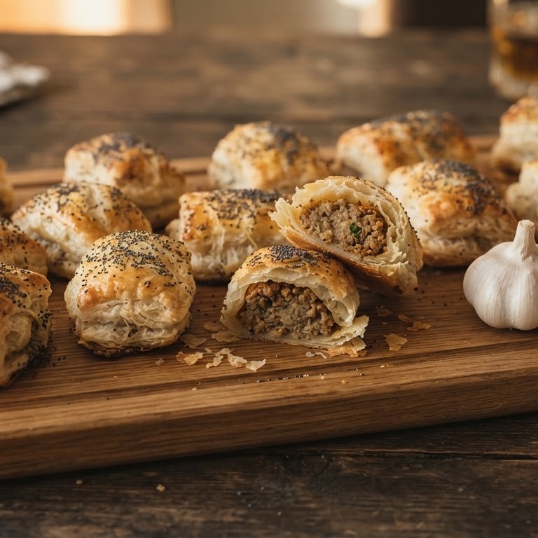 Bladerdeeghapje met gehakt recept
