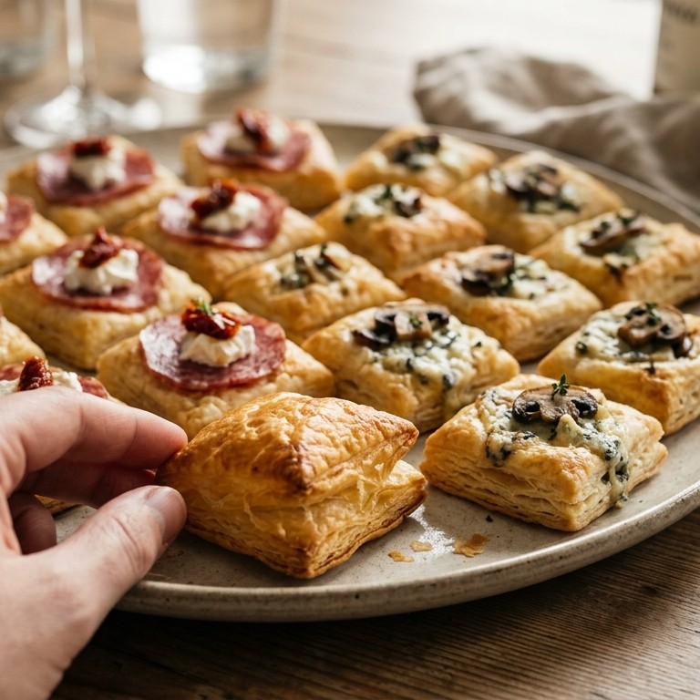 Bladerdeeghapjes recept