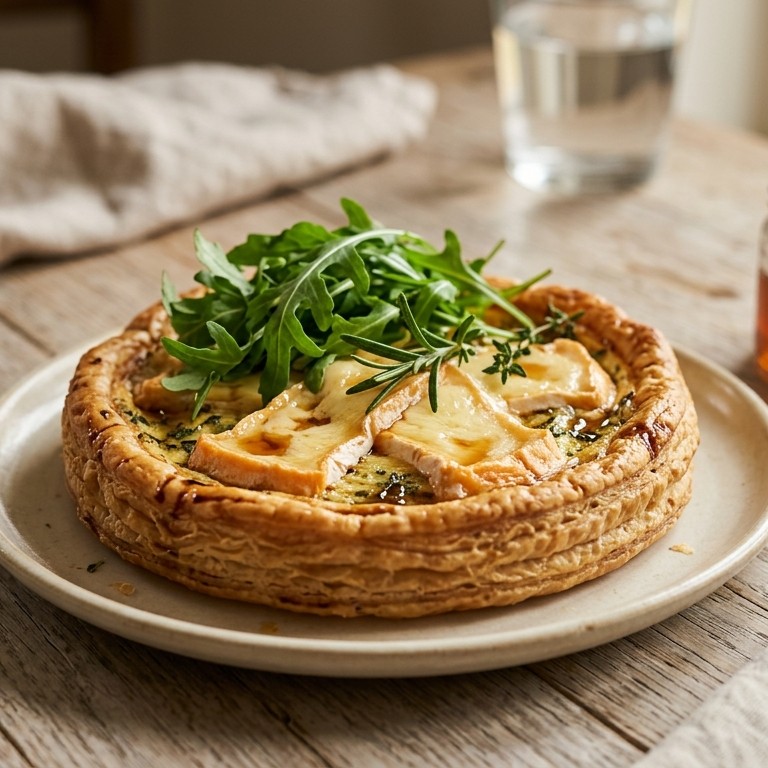 Bladerdeegtaartje met port salut recept
