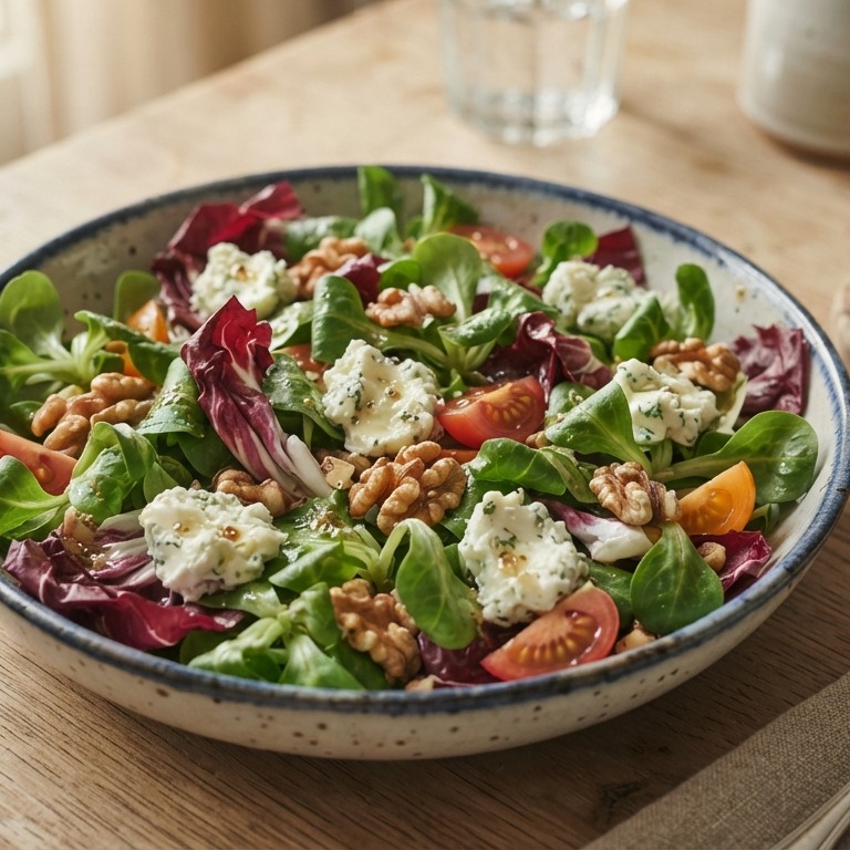 Bladsla met kruidenkaas recept