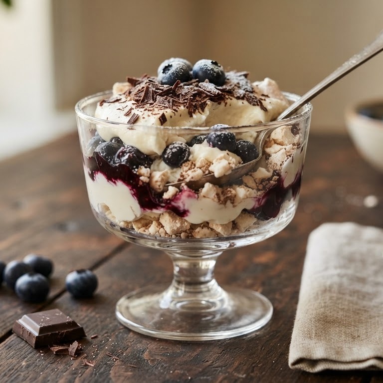 Blauwe bessen- mascarponetoetje recept