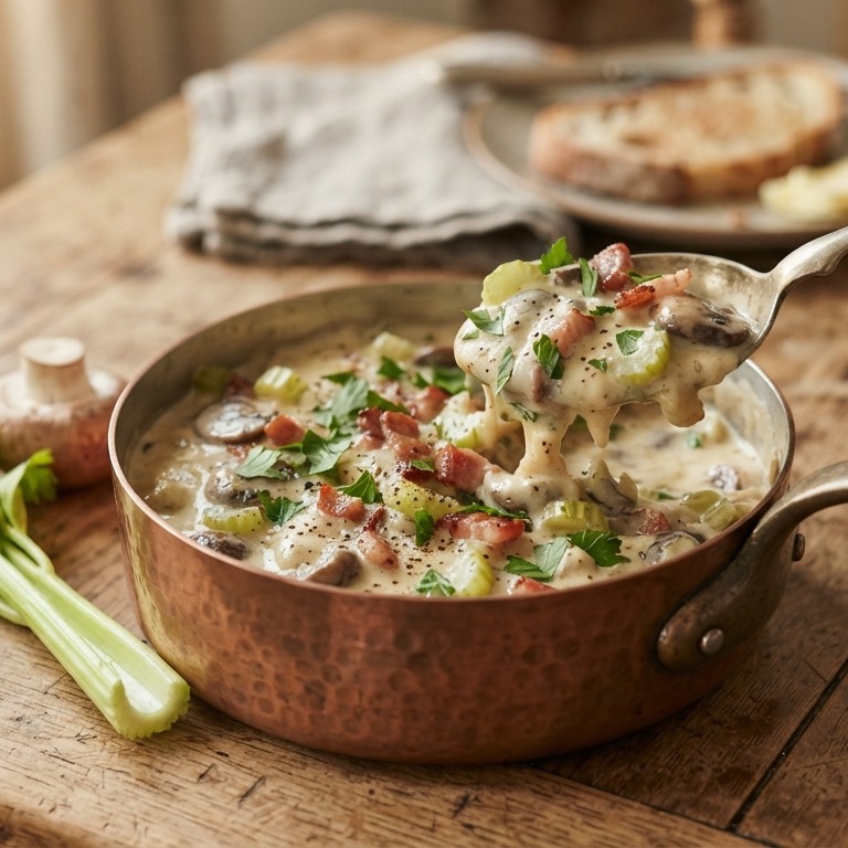 Bleekselderij-champignonragout recept
