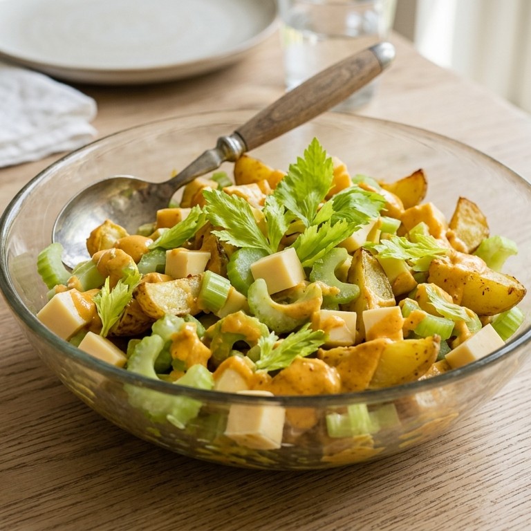 Bleekselderij-kaassalade recept