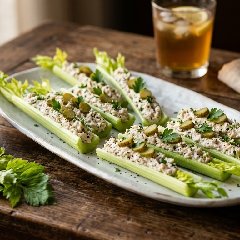 Bleekselderij met makreelpaté recept
