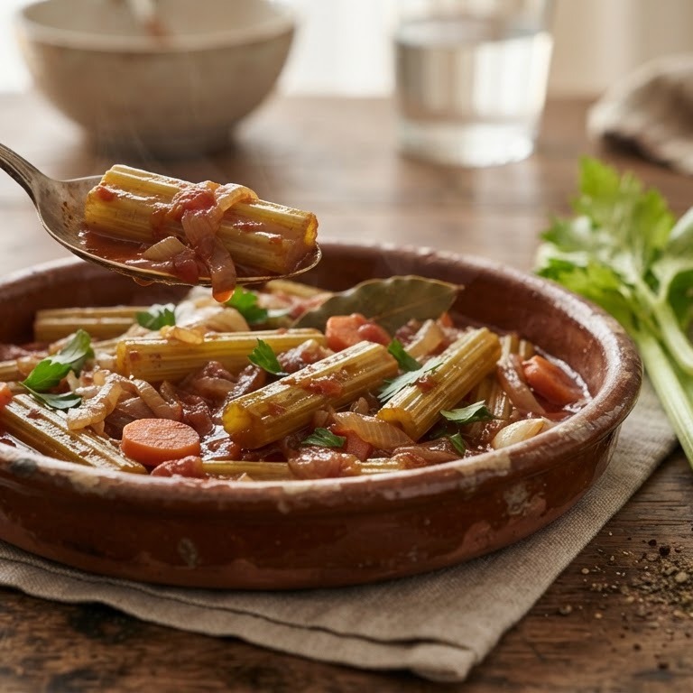 Bleekselderij op Portugese wijze recept