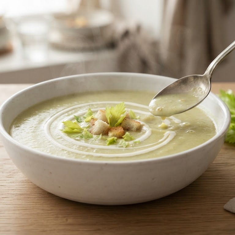 Bleekselderijsoep recept