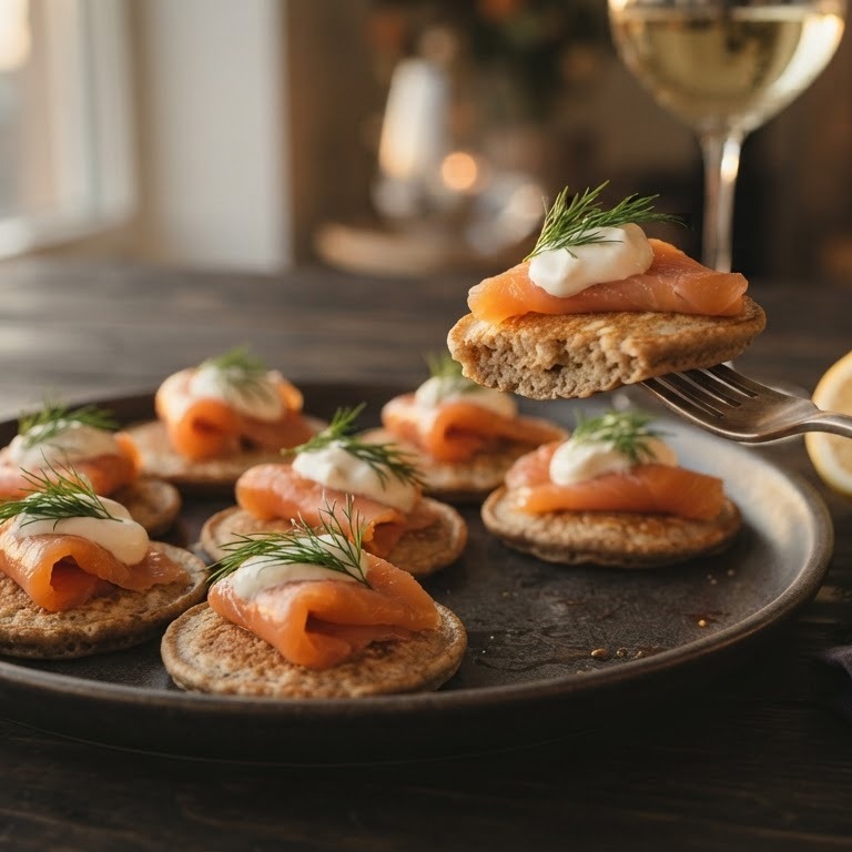 Blini's met gerookte zalm recept