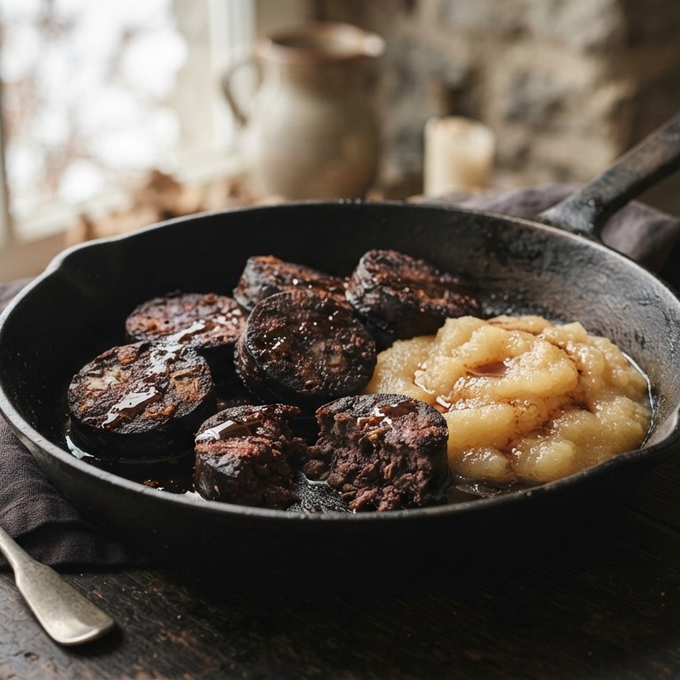 Bloedworst met appelmoes recept