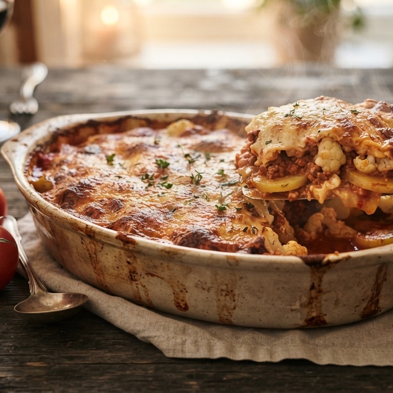 Bloemkool-bolognese schotel recept