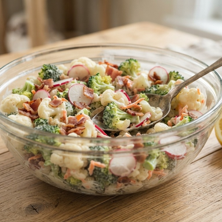 Bloemkool-broccoli salade recept