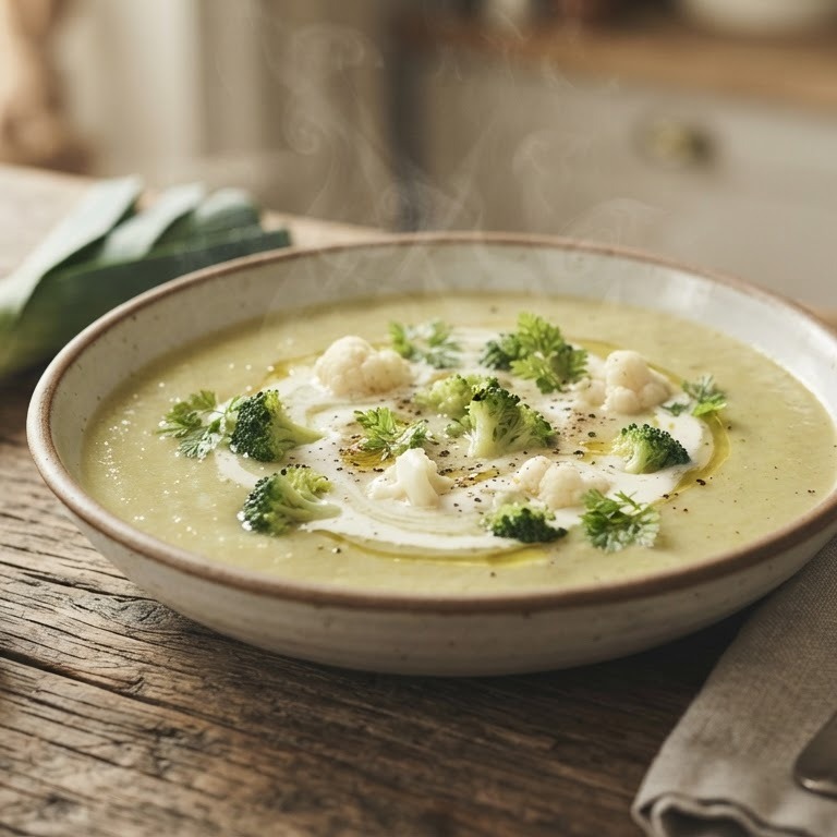 Bloemkool-broccolisoep recept