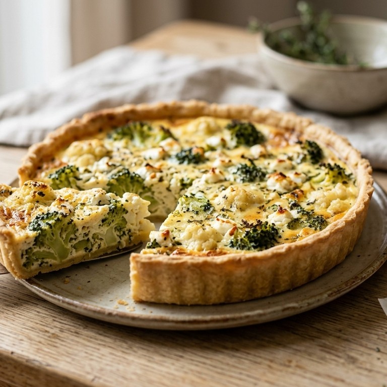 Bloemkool-broccolitaart recept
