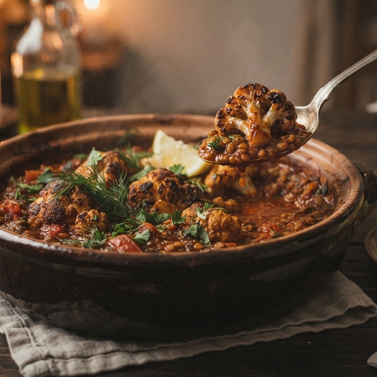 Bloemkool / linzen stoofpot recept