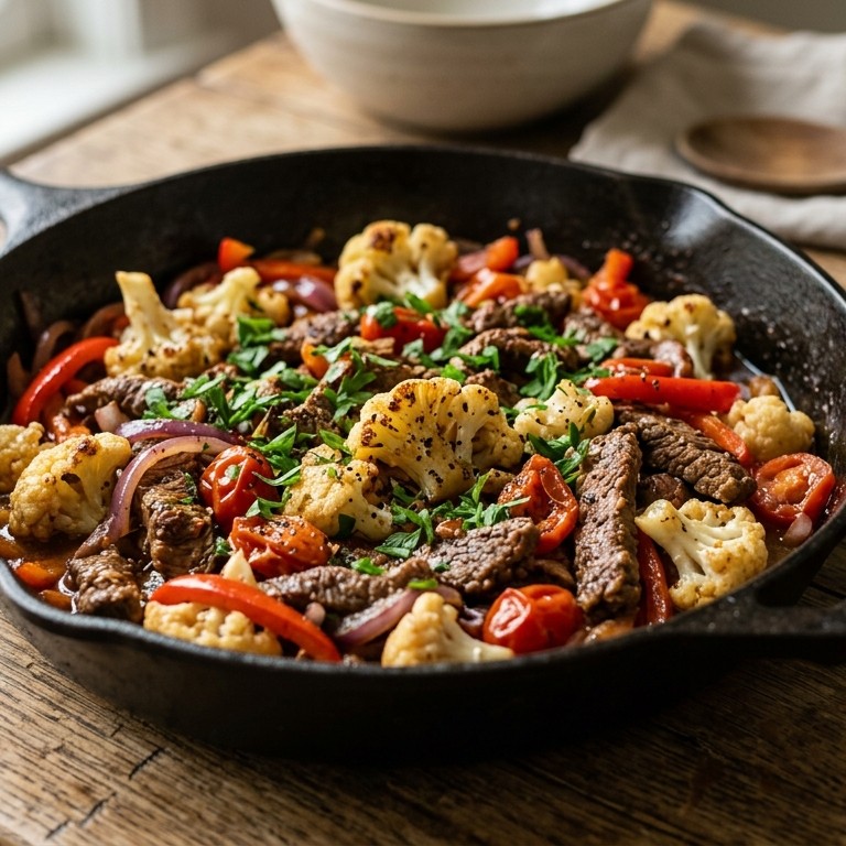 Bloemkool met runderreepjes recept