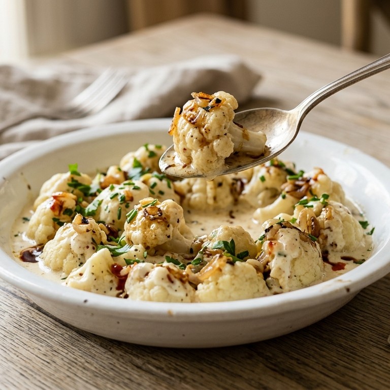 Bloemkool met sjalotjes en knoflook recept