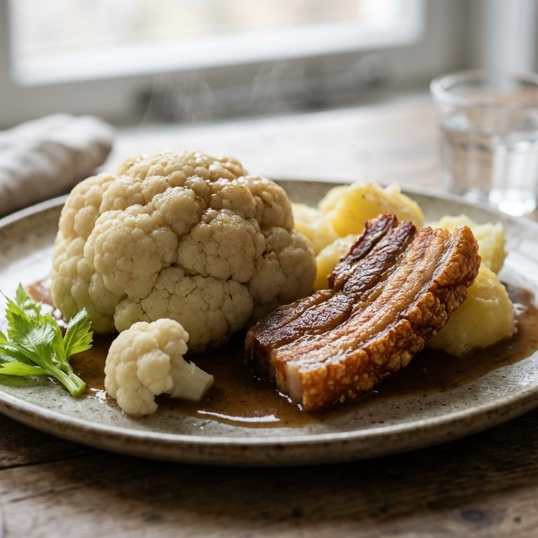 Bloemkool recept met speklapje recept