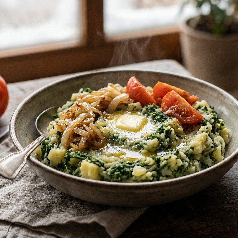 Boerenkool met tomaat en ui recept