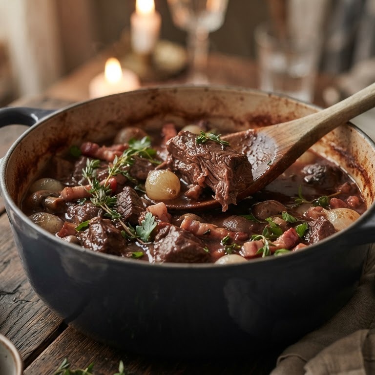 Boeuf Bourguignon recept