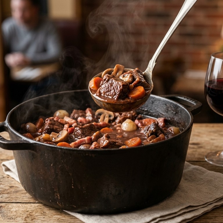 Boeuf Bourguignon recept
