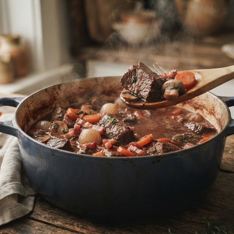 Boeuf bourguignon recept