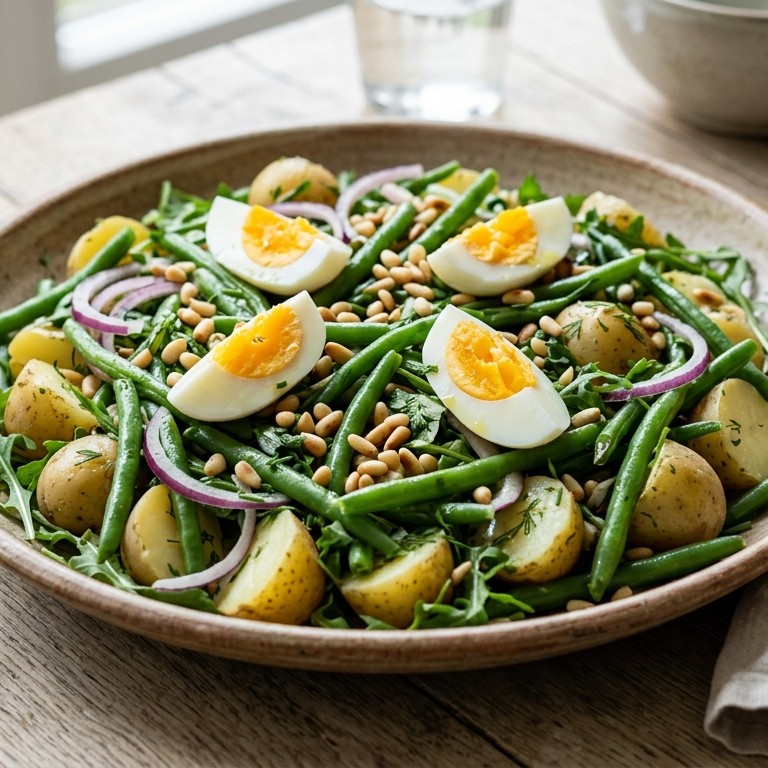Bonensalade met eieren recept