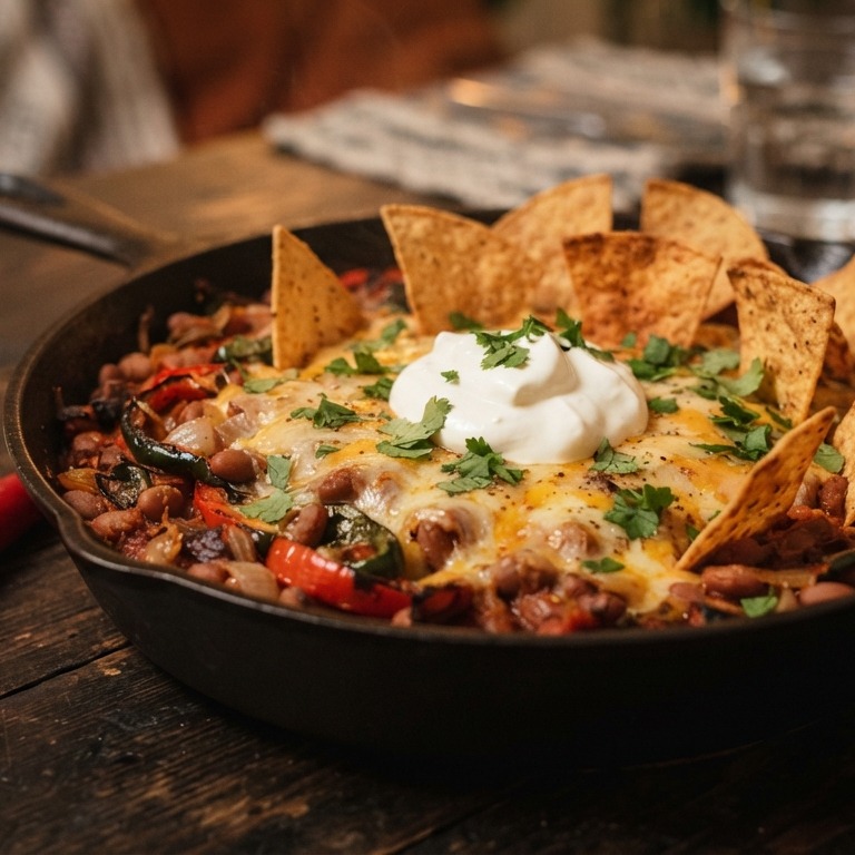 Bonenschotel met geroosterde tacochips recept