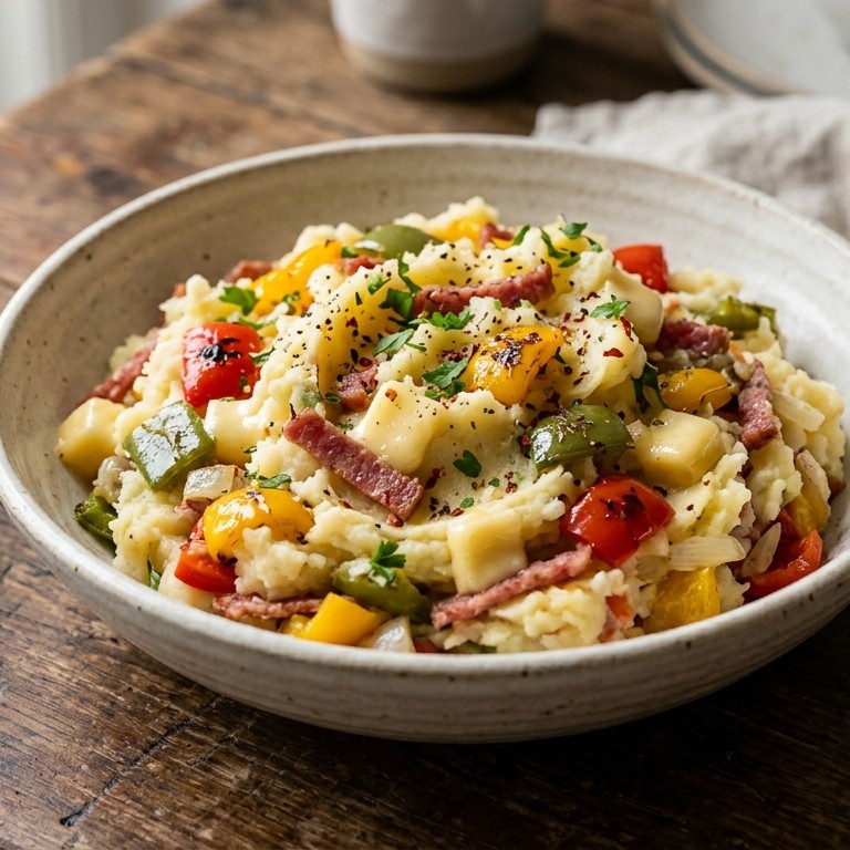 Bonte paprika stampot recept
