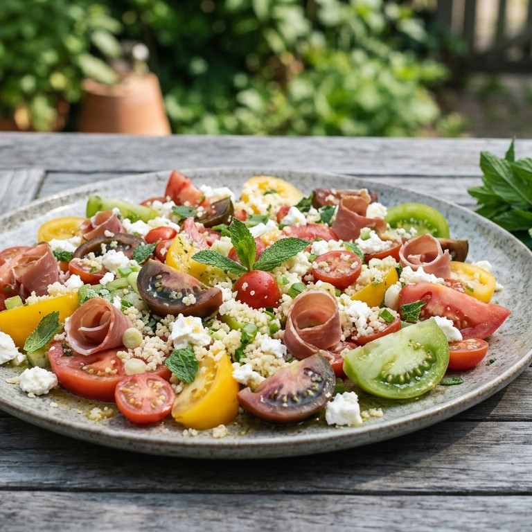 Bonte tomatensalade recept