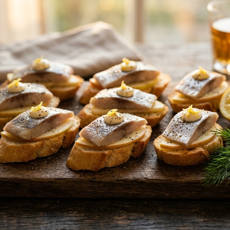 Borrelhapje appel-haring recept