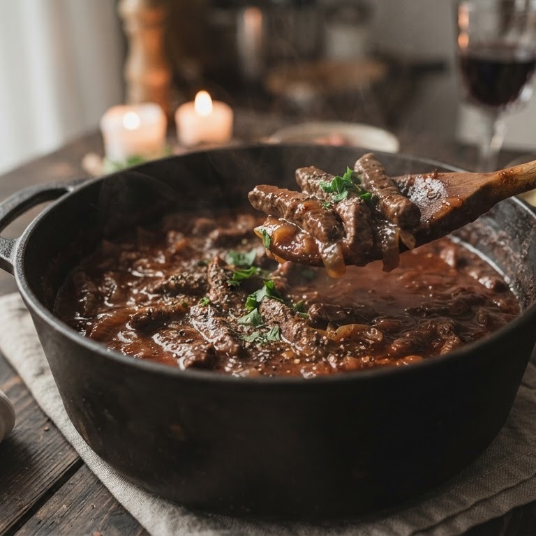 Borsos tokany ( Peperstoofschotel ) recept