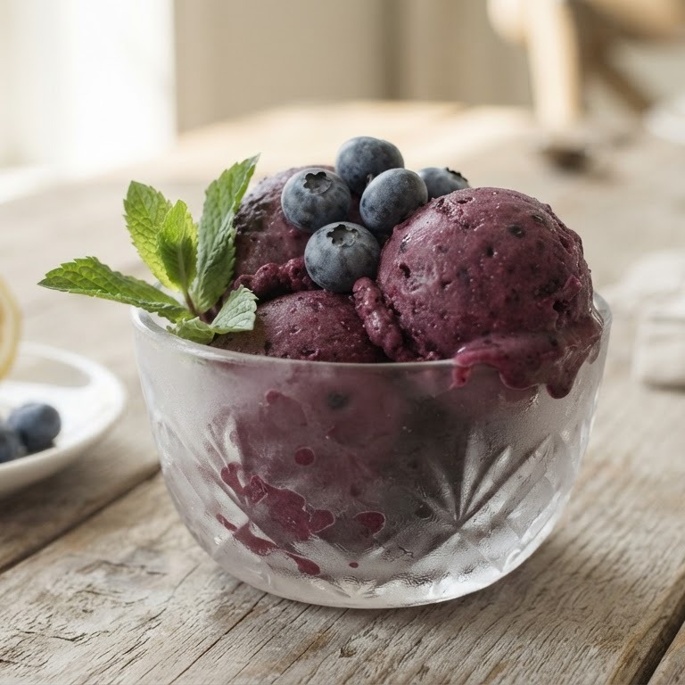 Bosbessensorbet recept