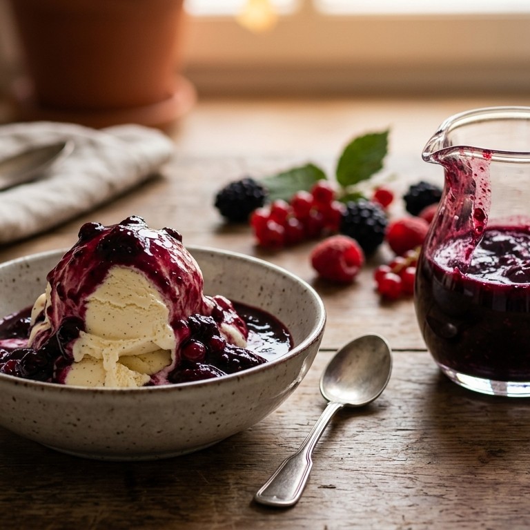 Bosvruchtensaus met port recept