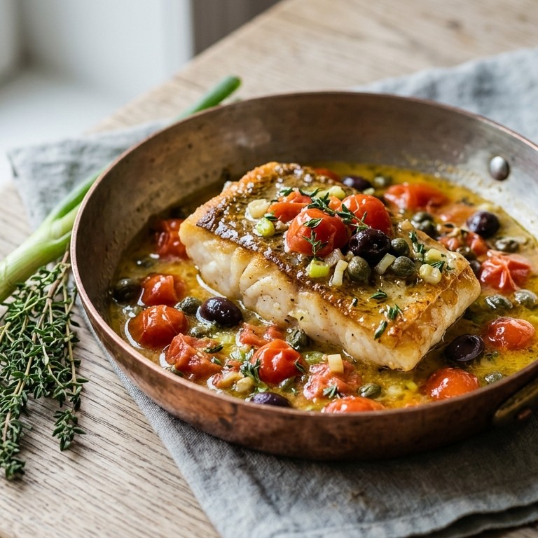 Boterjus met tomaat en kappertjes recept