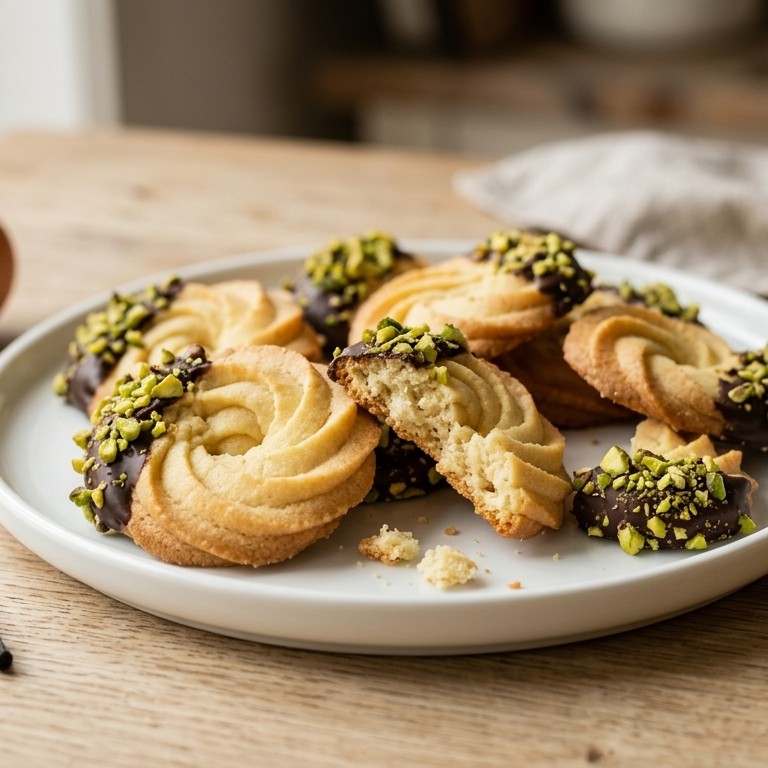 Boterspritsen met pistache recept
