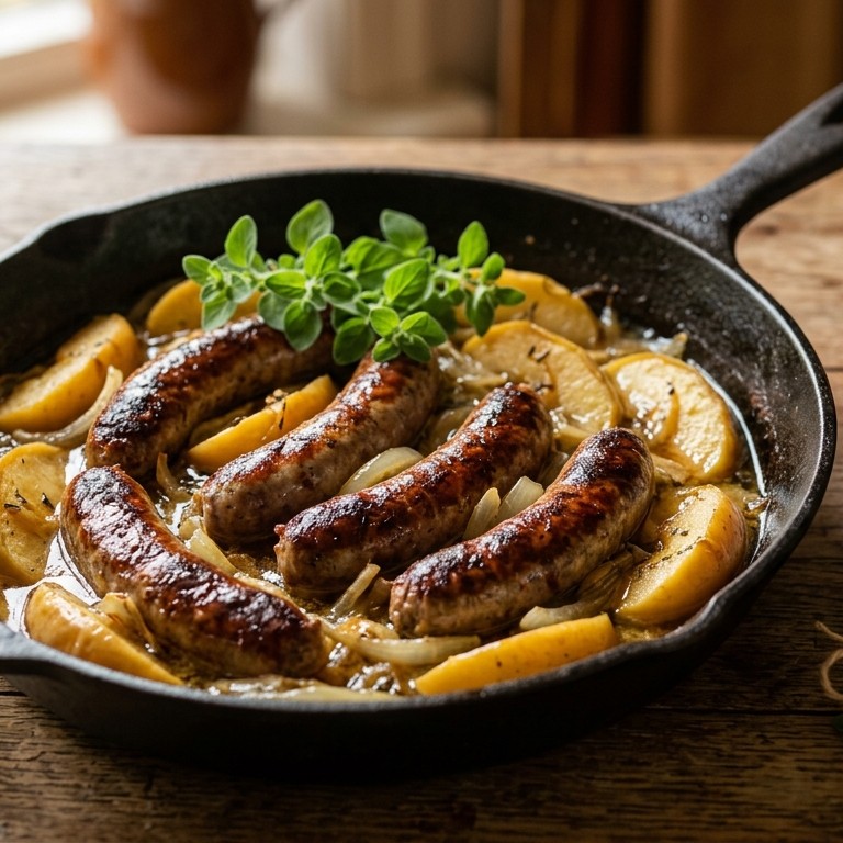 Braadworst in witte wijn recept