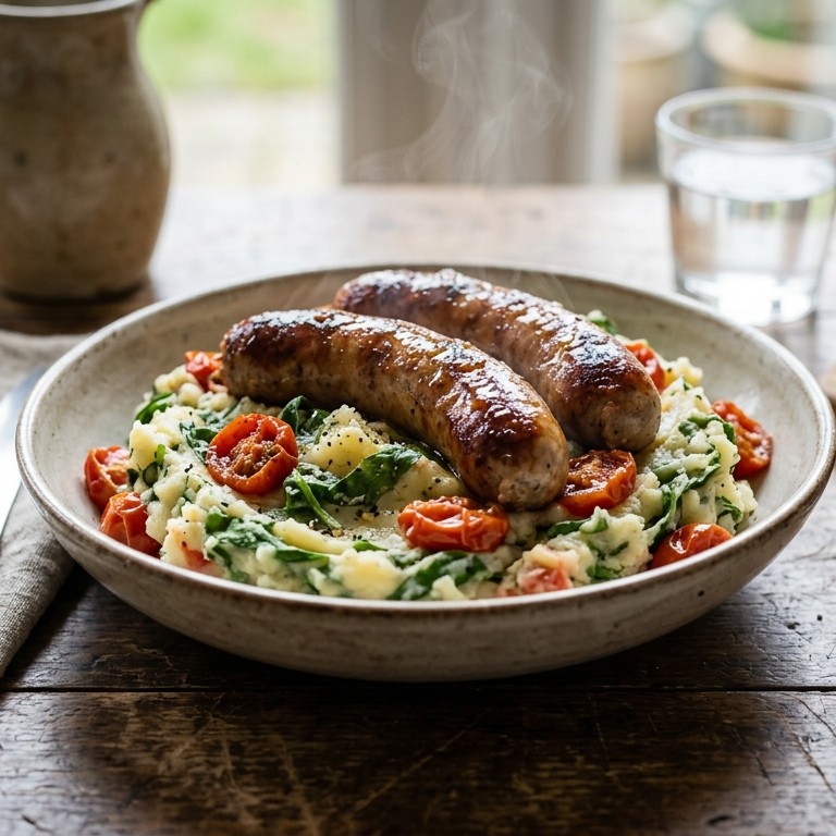 Braadworst met rucola stamppot recept
