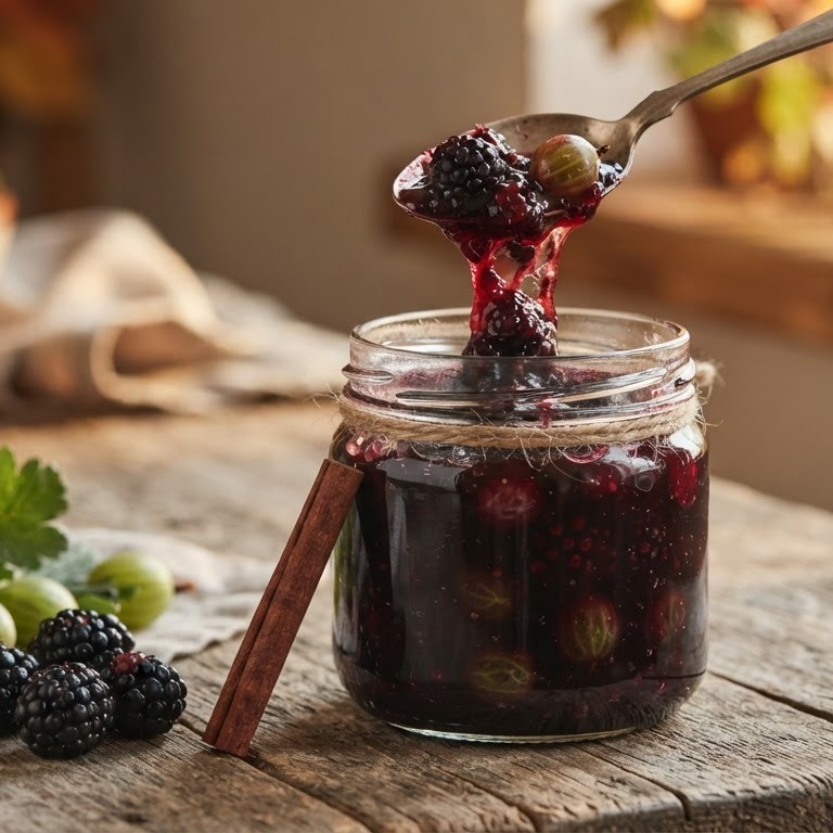Bramen-kruisbessenjam recept
