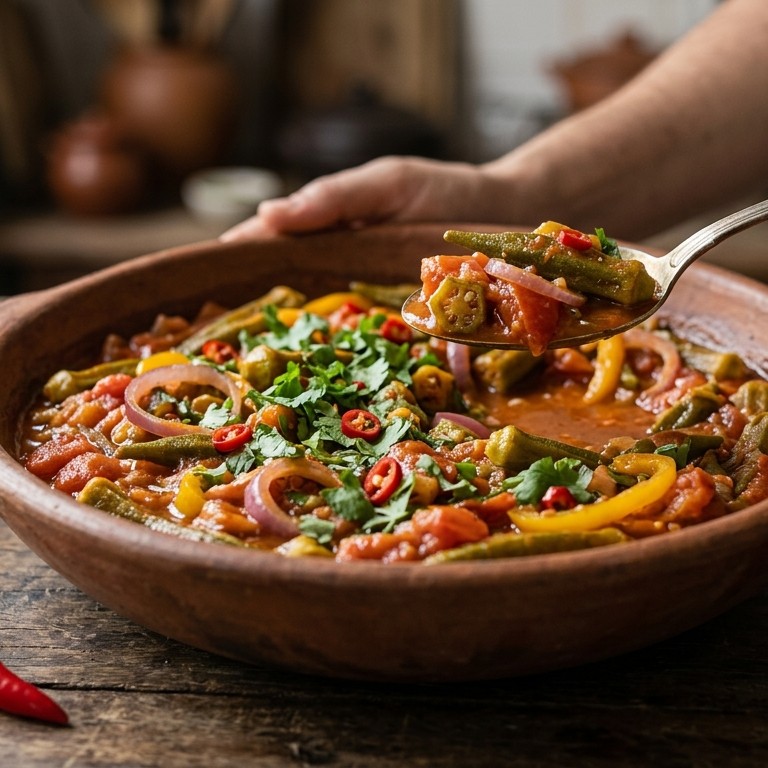 Braziliaanse okra met tomaten recept