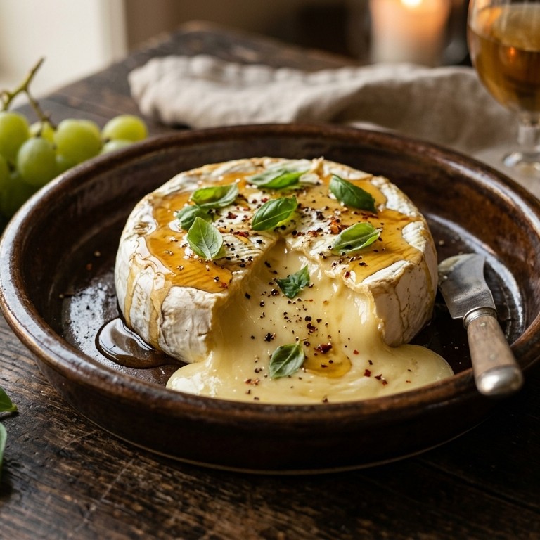 Brie met honing uit de oven recept