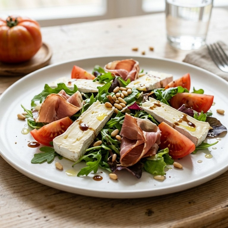 Briesalade met ham recept