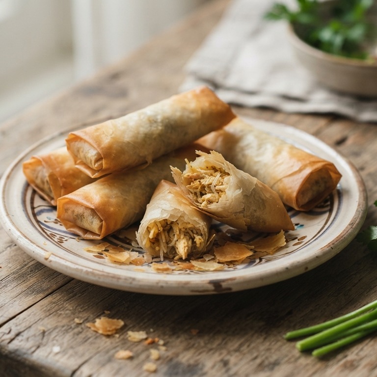 Briouats met kipfilet en mihoen recept