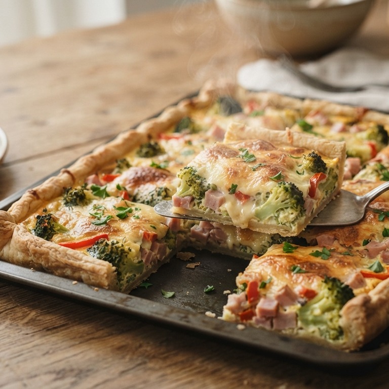 Broccoli-hamtaart recept
