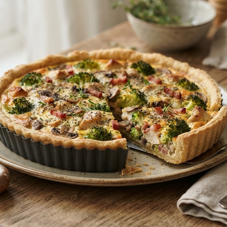 Broccoli kip quiche recept
