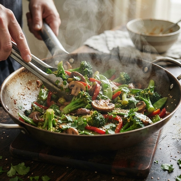 Broccoli met champignons in de wok recept