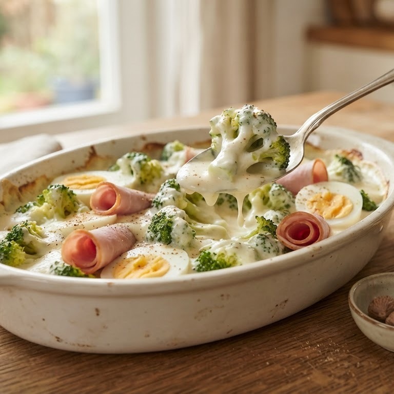 Broccoli met ei en ham recept